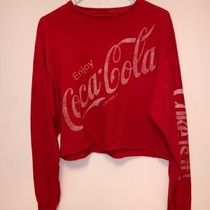 Coca-Cola long sleeve crop top